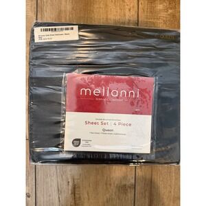 Mellanni Iconic Collection Queen Sheet Set 4 Piece Black Microfiber NCH 76-23